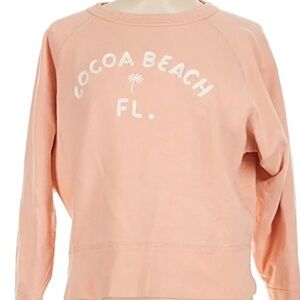 J Crew ⚓️ Cocoa Flirty Beach 🏖️ Cropped Sweatshirt